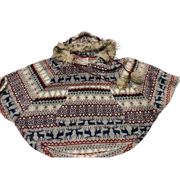 Secret Treasure Hooded poncho Gray Size Small - Picture 1 of 3